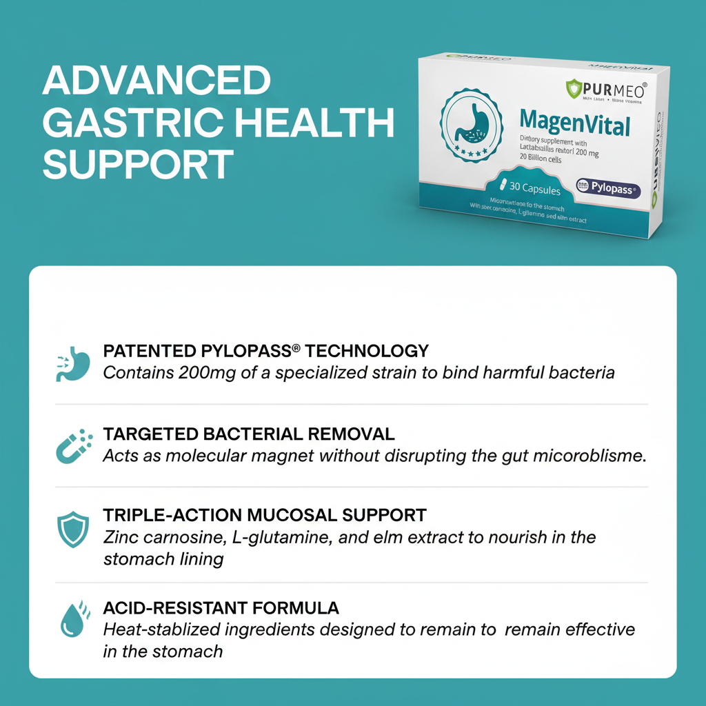 PURMEO MagenVital | 200mg Pylopass® against H. pylori