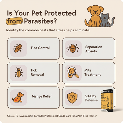 Cassiel Pet Tick & Flea Control Drops for Dogs and Cats – Fast-Acting Avermectin Formula Targets Parasites, Stops Itching, and Prevents Reinfestation | Safe, Vet-Approved Spot-On for Multi-Pet Homes
