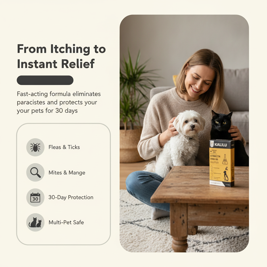 Cassiel Pet Tick & Flea Control Drops for Dogs and Cats – Fast-Acting Avermectin Formula Targets Parasites, Stops Itching, and Prevents Reinfestation | Safe, Vet-Approved Spot-On for Multi-Pet Homes